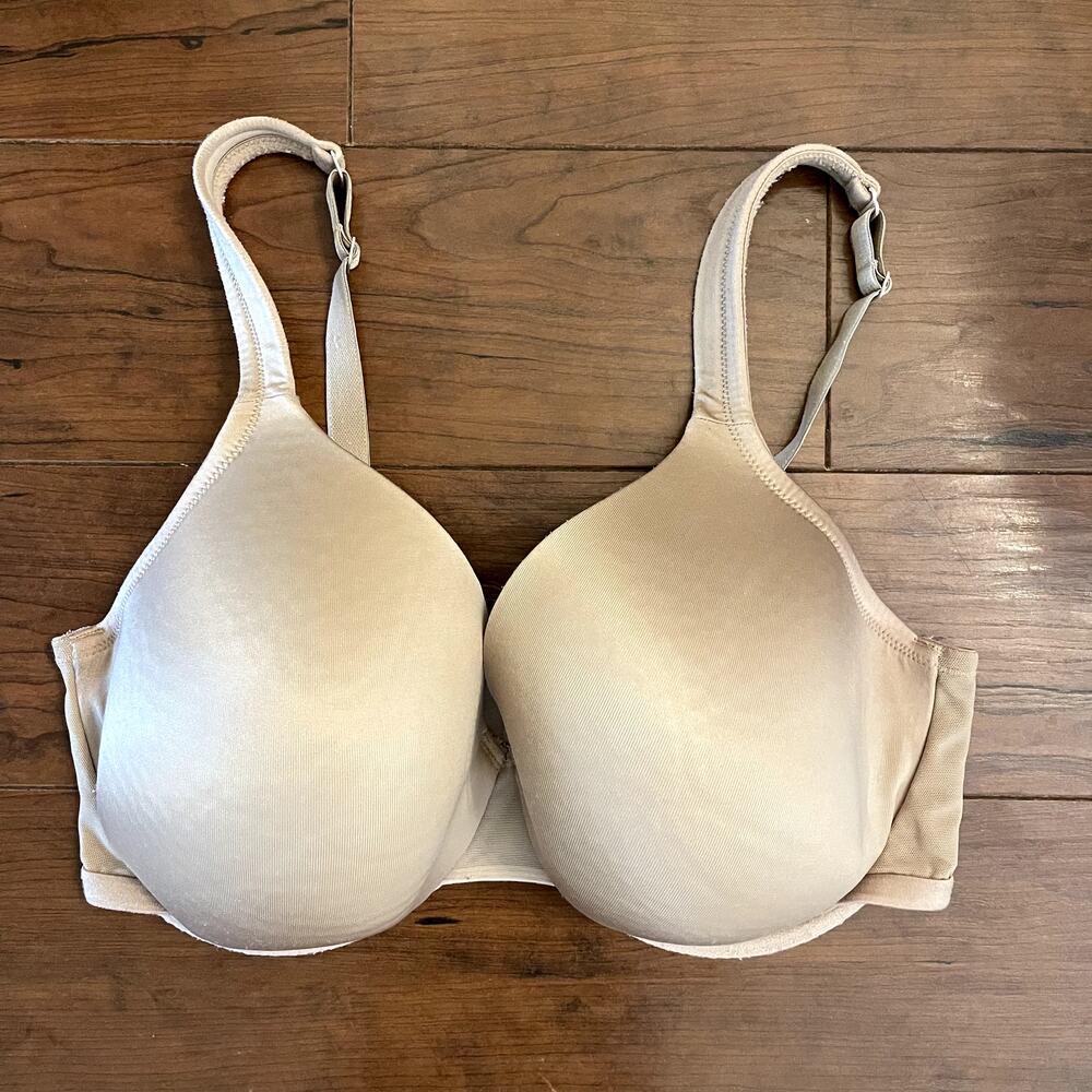 Cacique Underwire Lightly Lined Full Coverage Beige Bra size 40DD Lane Bryant